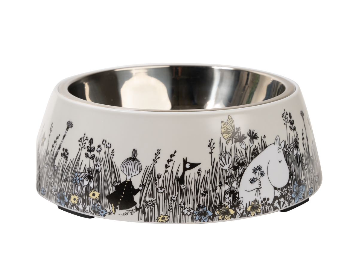 Moomin for Pets, By Muurla Design. Pet Bowl in Grey. Large Size 