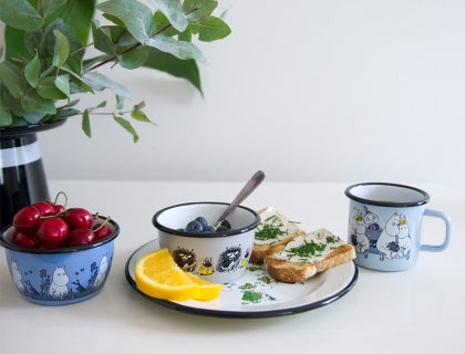 MUURLA | Moomin | Friends | Enamel Bowl | Blue | 3dl
