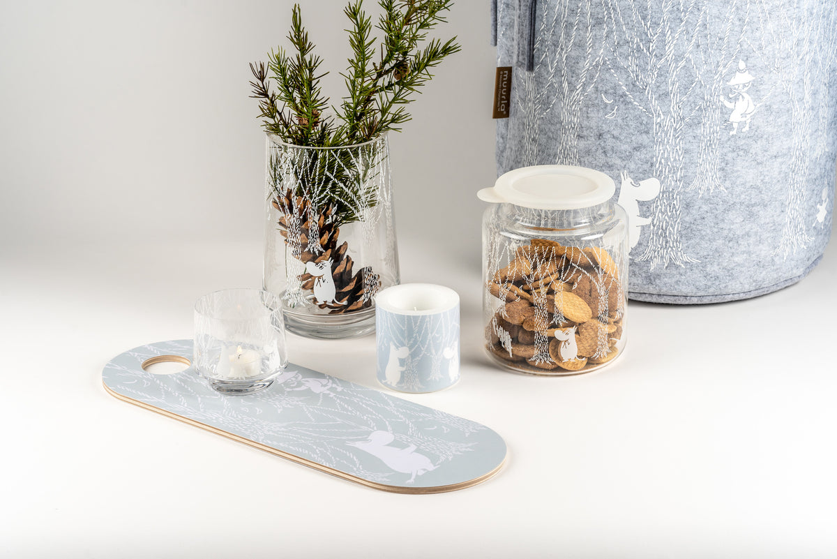 A selection of Moomin In The Woods products by Muurla Design