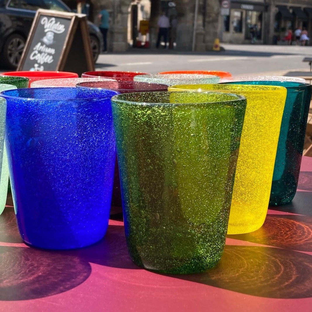 MEMENTO | Handmade Coloured Drinking Glass | Tumbler |  Purple
